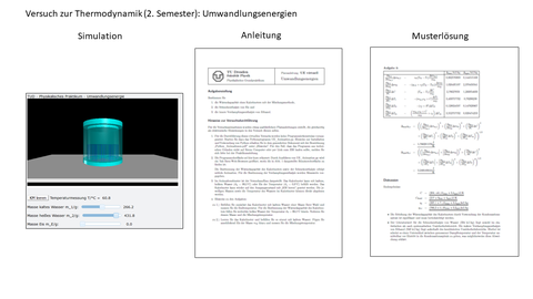 Screenshot: Versuch zur Thermodynamik: Umwandlungsenergien