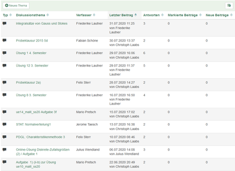 Screenshot: OPAL Forum