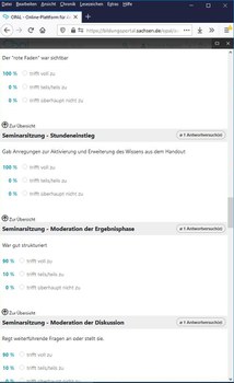 Screenshot: Peer Feedback als ONYX Test