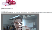 Screenshot: notice with embedded video