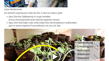 Screenshot: notice with embedded video