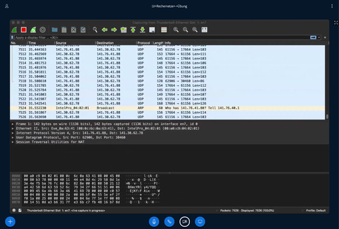 Screenshot: Übung Rechnernetze