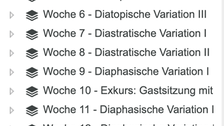 Screenshot: Kursstruktur und Gruppeneinteilung auf OPAL