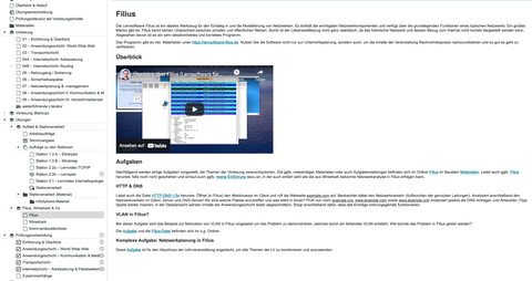 Screenshot: OPAL Kurs Übung