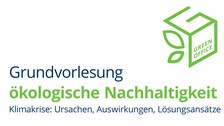 Plakat Grundvorlesung ökologische Nachhaltigkeit; Klimakrise: Ursachen, Auswirkungen, Lösungsansätze