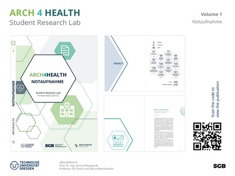 Grafik: ARCH4HEALTH, Titelblatt und Inhalt von "Notaifnahme"