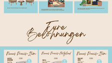 Collage aus 6 gezeichneten Bildern mit der Überschrift "Eure Belohnungen"
