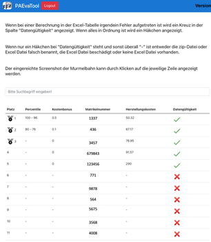 Screenshot einer Simulationssoftware