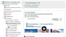 Scrennshot des OPAL-Kurses, der eine Übersicht über die ganzen Ordner mit den bereitgestellen INformationen und Materialien zeigt