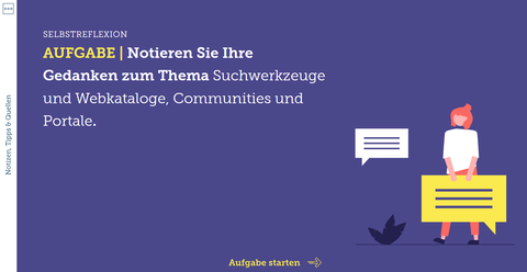 Aufgabenstellung der Onlineaufgabe wird angezeigt mit anschließendem Reiter zur Aufgabe