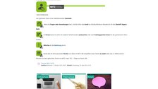 Die Seite zeigt wichtige Informationen und Termine an, sowie weiterführende Links zu Onlinephase, Präsenzphase und Forum.