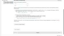 Screenshot: Online-Aufgabe zum Thema RSA mit Lückentextfeldern