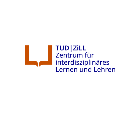 Logo des Zentrums für interdisziplinäres Lernen und Lehren (ZiLL) der TU Dresden mit orangefarbenem grafischem Zeichen und der Wortmarke „TUD | ZiLL Zentrum für interdisziplinäres Lernen und Lehre“.