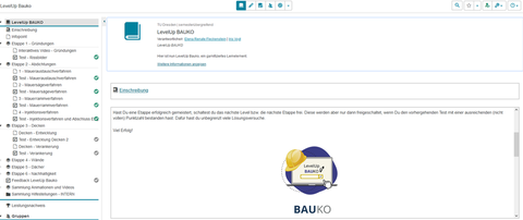 Startseite des OPAL-Kurses von BAUKO