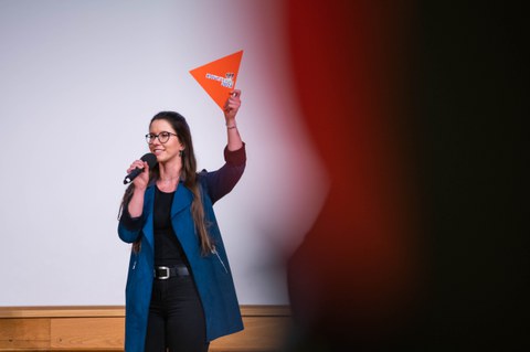 Charlotte Rathjen präsentiert ihren Pitch