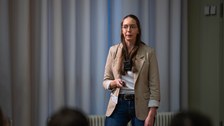 Sandra Theresa Porath präsentiert ihren Pitch