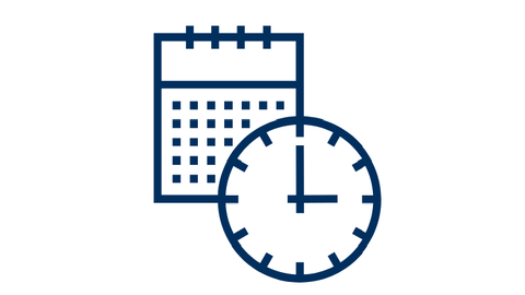 Kalender mit Uhr