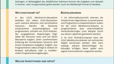 Dokument mit Informationen zu Lego Mindstorms-Bausätzen