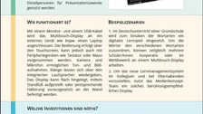 Dokument mit Informationen zum Multitouch-Display