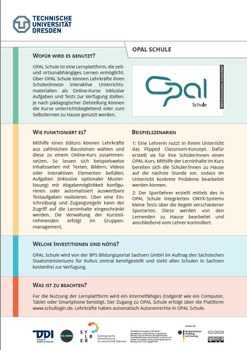 Dokument mit Informationen zu OPAL Schule
