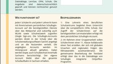 Dokument mit Informationen zum Schullogin