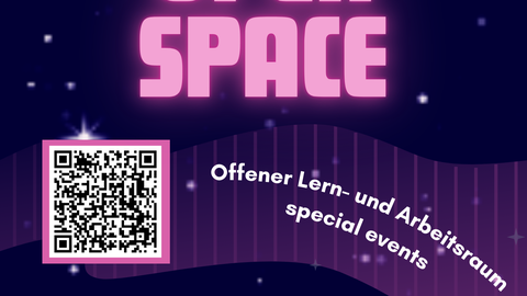 Plakat zur Ankündigung des Open Space im Lehr-Lern-Raum Inklusion
