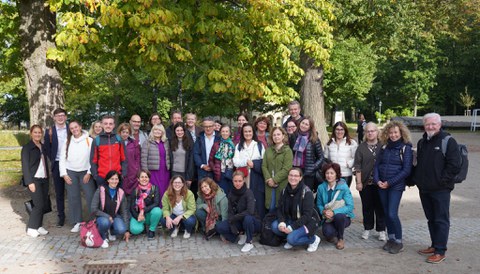 Group photo with about 30 people 