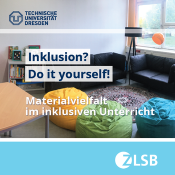 Abgebildet ist das Deckblatt des Angebotskatalogs "Inklusion? Do it yourself! Materialvielfalt im inklusiven Unterricht"