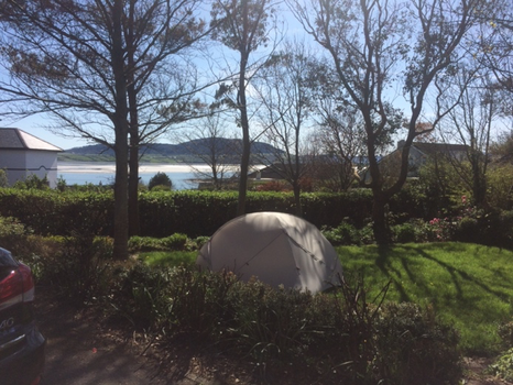 Zelt in einem Garten