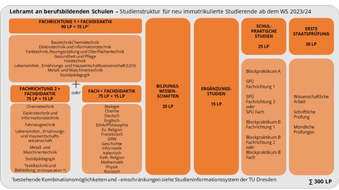 Graphik Studienstrukturen Lehramt an berufsbildenden Schulen