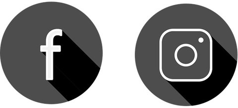 Auf der Grafik sind die Logos von Facebook und Instagram zu sehen.