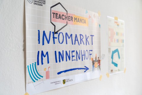 Teachermania 2023 -  Hinweisschild