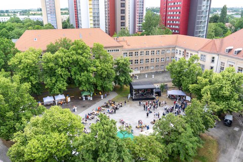 Teachermania 2023 -  Weberplatz von oben