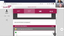 Abgebildet ist der Editor-Bereich der Plattform Learning Snacks, mit der man interaktive Quizze im Messengerstil erstellen kann.