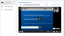 Software Lumi mit einem interaktiven Video